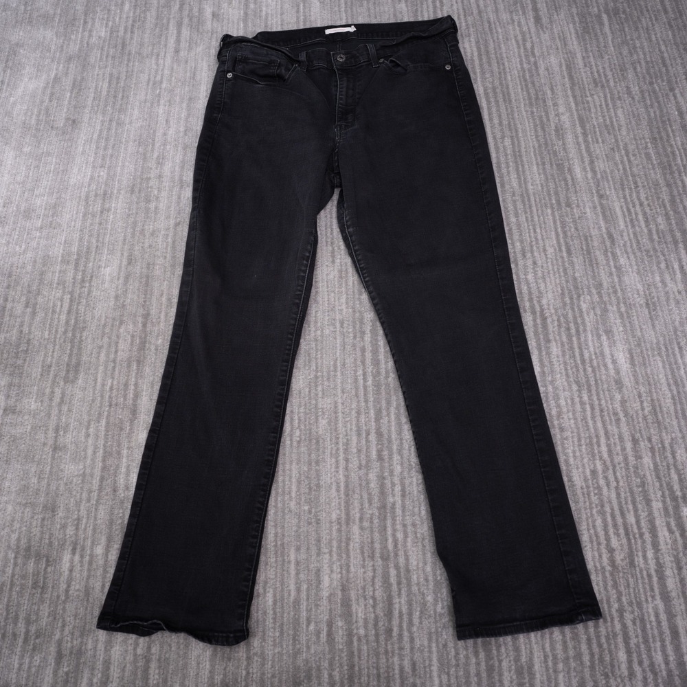 Levi's Classic Straight Jeans Womens 16M Black Good Stretch Denim 39250